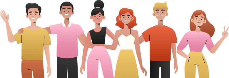 Group of diverse professionals